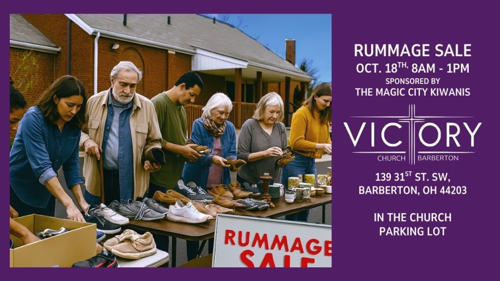 Rummage Sale October 18th from 8AM to 1PM sponsored by the Magic City Kiwanis